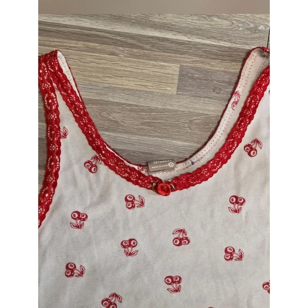 🔺️Messy Bun Just Chillin 8 Ball Cherry Print Top & Shorts Set XSmall